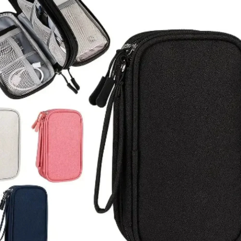 Electronic Storage Bag Waterproof Travel Storage Bag Portable Travel Pink New